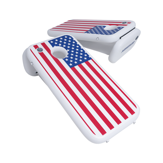 USA Flag Inflatable Floating Cornhole Game