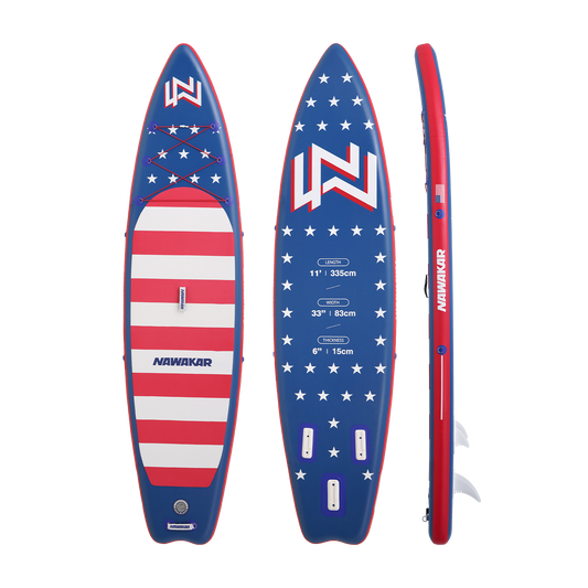 American Flag Paddle Board 11' - – Stylish, Stable, and Ready for Adventure